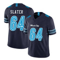 Tennessee #64 Slater Player Football V Neck Short Sleeve Navy Jersey Jackson For Men Youth Women Gift