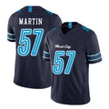 Tennessee #57 Martin Player Football V Neck Short Sleeve Navy Jersey Jacob For Men Youth Women Gift