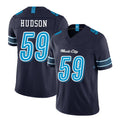 Tennessee #59 Hudson Player Football V Neck Short Sleeve Navy Jersey James For Men Youth Women Gift