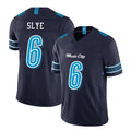Tennessee #6 Slye Player Football V Neck Short Sleeve Navy Jersey Joey For Men Youth Women Gift