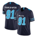 Tennessee #91 Franklin-Myers Player Football V Neck Short Sleeve Navy Jersey John For Men Youth Women Gift