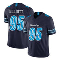 Tennessee #95 Elliott Player Football V Neck Short Sleeve Navy Jersey Jordan For Men Youth Women Gift