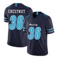 Tennessee #36 Chestnut Player Football V Neck Short Sleeve Navy Jersey Julius For Men Youth Women Gift