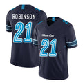 Tennessee #21 Robinson Player Football V Neck Short Sleeve Navy Jersey Micah For Men Youth Women Gift