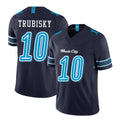 Tennessee #10 Trubisky Player Football V Neck Short Sleeve Navy Jersey Mitchell For Men Youth Women Gift