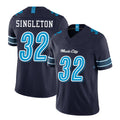 Tennessee #32 Singleton Player Football V Neck Short Sleeve Navy Jersey Nicholas For Men Youth Women Gift