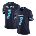 Tennessee #7 Oladejo Player Football V Neck Short Sleeve Navy Jersey Oluwafemi For Men Youth Women Gift