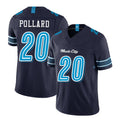 Tennessee #20 Pollard Player Football V Neck Short Sleeve Navy Jersey Tony For Men Youth Women Gift