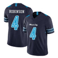 Tennessee #4 Robinson Player Football V Neck Short Sleeve Navy Jersey Wan'Dale For Men Youth Women Gift