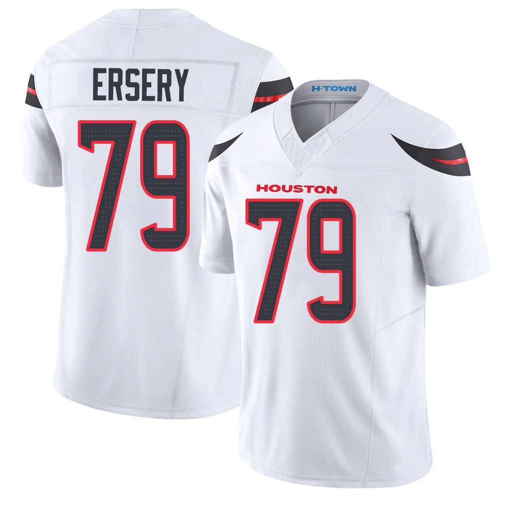 Houston #79 Ersery Player Football V Neck Short Sleeve White Jersey Aireontae For Men Youth Women Gift