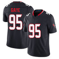 Houston #95 Gaye Player Football V Neck Short Sleeve Navy Jersey Ali For Men Youth Women Gift