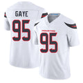 Houston #95 Gaye Player Football V Neck Short Sleeve White Jersey Ali For Men Youth Women Gift