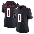 Houston #0 Al-Shaair Player Football V Neck Short Sleeve Navy Jersey Azeez For Men Youth Women Gift