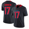 Houston #17 Codrington Player Football V Neck Short Sleeve Jersey Navy Brandon For Men Youth Women Gift