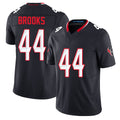 Houston #44 Brooks Player Football V Neck Short Sleeve Navy Jersey British For Men Youth Women Gift