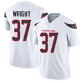 Houston #37 Wright Player Football V Neck Short Sleeve White Jersey Collin For Men Youth Women Gift