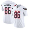 Houston #86 Schultz Player Football V Neck Short Sleeve White Jersey Dalton For Men Youth Women Gift