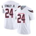 Houston #24 Stingley Jr. Player Football V Neck Short Sleeve White Jersey Derek For Men Youth Women Gift