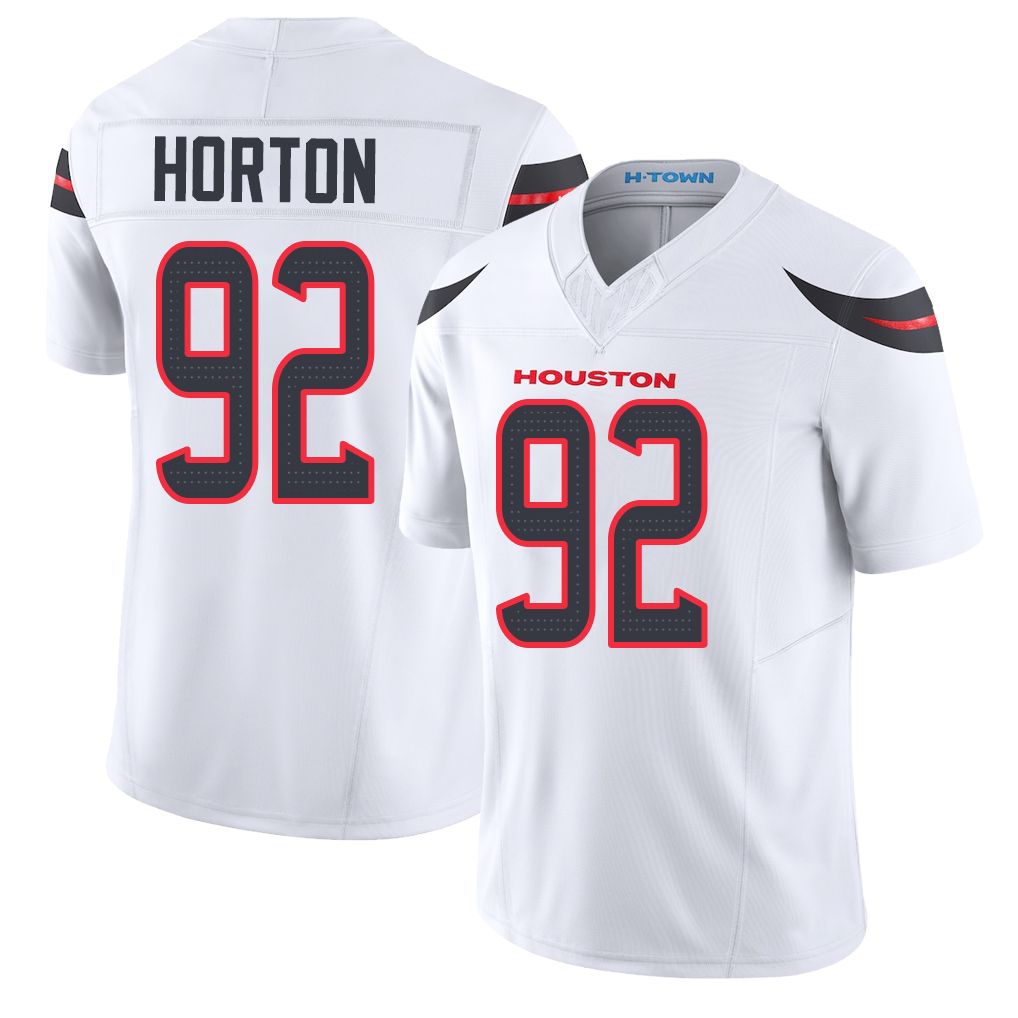 Houston #92 Horton Player Football V Neck Short Sleeve White Jersey Dylan For Men Youth Women Gift