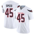 Houston #45 Speed Player Football V Neck Short Sleeve White Jersey E.J. For Men Youth Women Gift