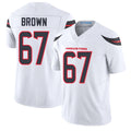 Houston #67 Brown Player Football V Neck Short Sleeve White Jersey Evan For Men Youth Women Gift