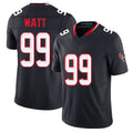 Houston #99 Watt Player Football V Neck Short Sleeve Navy Jersey J.J. For Men Youth Women Gift