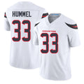 Houston #33 Hummel Player Football V Neck Short Sleeve White Jersey Jacob For Men Youth Women Gift