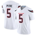 Houston #5 Pitre Player Football V Neck Short Sleeve White Jersey Jalen For Men Youth Women Gift