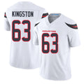 Houston #63 Kingston Player Football V Neck Short Sleeve White Jersey Jarrett For Men Youth Women Gift