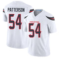 Houston #54 Patterson Player Football V Neck Short Sleeve White Jersey Jarrett For Men Youth Women Gift