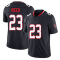 Houston #23 Reed Player Football V Neck Short Sleeve Navy Jersey Jaylen For Men Youth Women Gift