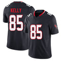 Houston #85 Kelly Player Football V Neck Short Sleeve Navy Jersey Josh For Men Youth Women Gift