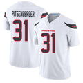 Houston #31 Pitsenberger Player Football V Neck Short Sleeve White Jersey Joshua For Men Youth Women Gift