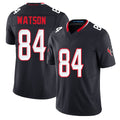 Houston #84 Watson Player Football V Neck Short Sleeve Navy Jersey Justin For Men Youth Women Gift