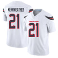 Houston #21 Merriweather Player Football V Neck Short Sleeve White Jersey Kaevon For Men Youth Women Gift