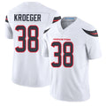 Houston #38 Kroeger Player Football V Neck Short Sleeve White Jersey Kai For Men Youth Women Gift