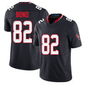 Houston #82 Bond Player Football V Neck Short Sleeve Navy Jersey Lewis For Men Youth Women Gift