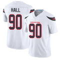 Houston #90 Hall Player Football V Neck Short Sleeve White Jersey Logan For Men Youth Women Gift