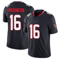 Houston #16 Washington Player Football V Neck Short Sleeve Navy Jersey Montrell For Men Youth Women Gift