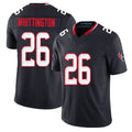 Houston #26 Whittington Player Football V Neck Short Sleeve Navy Jersey Noah For Men Youth Women Gift