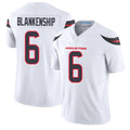 Houston #6 Blankenship Player Football V Neck Short Sleeve White Jersey Reed For Men Youth Women Gift