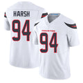 Houston #94 Harsh Player Football V Neck Short Sleeve White Jersey Sabastian For Men Youth Women Gift
