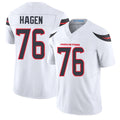 Houston #76 Hagen Player Football V Neck Short Sleeve White Jersey Sam For Men Youth Women Gift