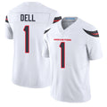Houston #1 Dell Player Football V Neck Short Sleeve White Jersey Tank For Men Youth Women Gift