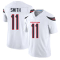 Houston #11 Smith Player Football V Neck Short Sleeve White Jersey Tremon For Men Youth Women Gift