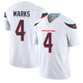 Houston #4 Marks Player Football V Neck Short Sleeve White Jersey Woody For Men Youth Women Gift
