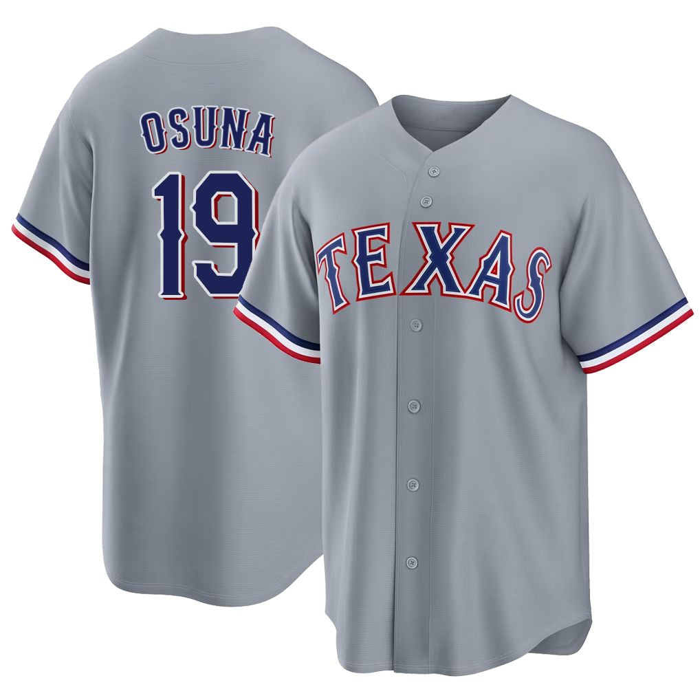 Texas #19 Osuna Player Baseball Short Sleeve gray Jersey Alejandro For Men Women Youth Gift