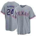 Texas #24 Nimmo Player Baseball Short Sleeve gray Jersey Brandon For Men Women Youth Gift