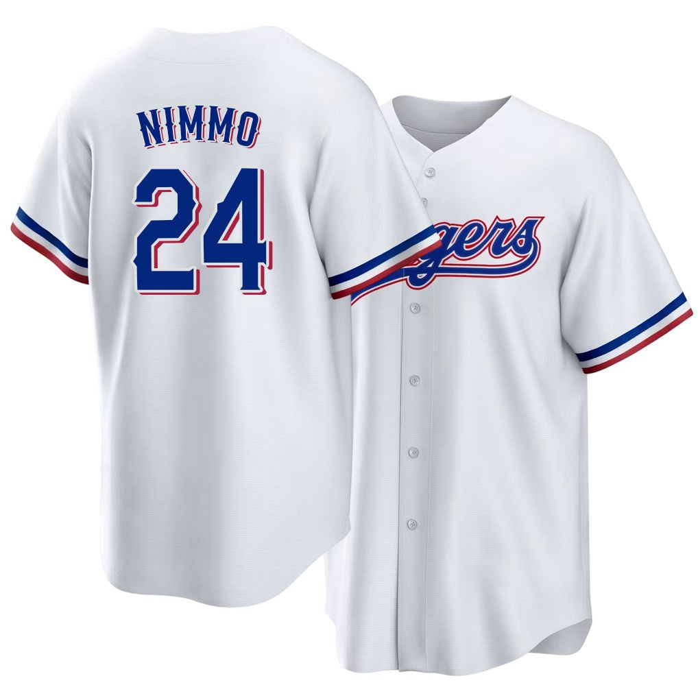 Texas #24 Nimmo Player Baseball Short Sleeve white Jersey Brandon For Men Women Youth Gift