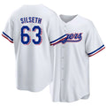 Texas #63 Silseth Player Baseball Short Sleeve white Jersey Chase For Men Women Youth Gift